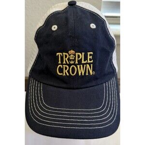 Embroidered Triple Crown Adjustable Baseball Cap